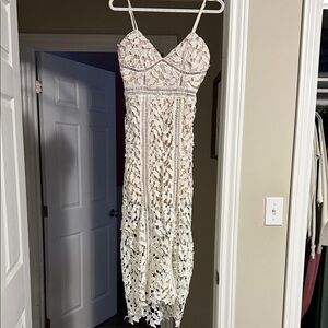Elegant White Lace Dress